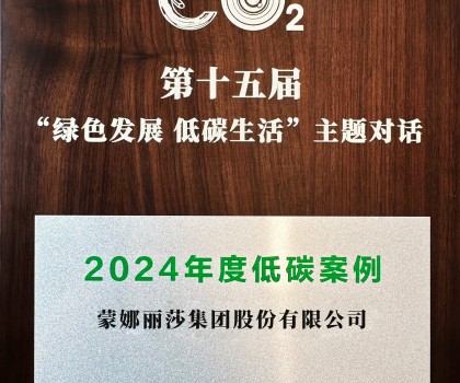 行業(yè)唯一！蒙娜麗莎入選中新社2024年度低碳案例